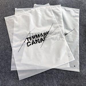 Biodegradable कस्टम ज़िप प्लास्टिक Ziplock बैग कपड़े परिधान पैकेजिंग स्लाइडर जिपर बैग मुद्रित लोगो पाले सेओढ़ लिया पाउच टी शर्ट - Product Image 3