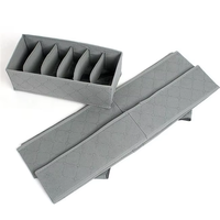 Boîte de rangement pliable en tissu écologique pour sous-vêtements, soutien-gorge, placard, avec un seul niveau pour vêtements et literie