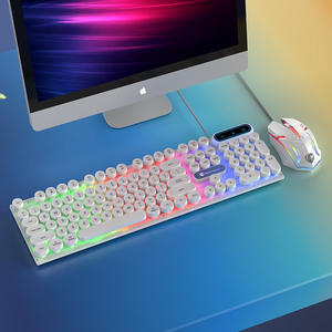 Ensemble <span class=keywords><strong>clavier</strong></span> et souris ergonomique rétroéclairé par LED filaire, étanche, lumineux, avec interface USB sur le panneau arrière, 1600 DPI pour le jeu - Product Image 3