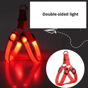Aksesoris Hewan Peliharaan LED Berkilau <span class=keywords><strong>OEM</strong></span> Laris Manis, Bahan PP untuk Anjing Kucing, <span class=keywords><strong>Harness</strong></span> Mewah untuk Berjalan di Malam Hari - Product Image 3