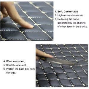 VW Tapis de sol de voiture en cuir de haute qualité, antidérapant, imperméable, ensemble complet de 3.5mm d'épaisseur, facile - Product Image 6