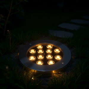 Lámpara de Suelo LED Empotrada de 12W, Luz Cálida, Acero Inoxidable, Montaje Empotrado, Iluminación Exterior para Jardín, IP65, 3 Años de Garantía, Lucid World NWEM - Product Image 2
