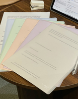Porte-documents en plastique A4 en forme de L, imperméable et durable, pour l'école, le bureau et l'organisation à domicile