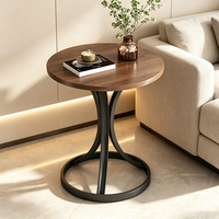 Table d'appoint ronde moderne avec structure en métal pour le coin du canapé du salon