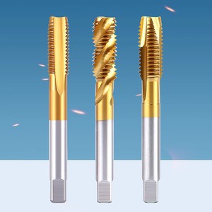 Machuelos de Titanio Avanzados M234568 con Recubrimiento de Cobalto, Punta Espiral, Machuelos de Estría Recta Específicos para Acero Inoxidable - Product Image 1