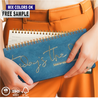 Libreta de Cuero Personalizada para Niñas y Mujeres, Mini Libreta Diaria, Mensual y Semanal, Planificador de Presupuesto, Cuaderno para Regalo
