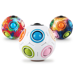 Cubo mágico de <span class=keywords><strong>Rubik</strong></span> con forma de <span class=keywords><strong>bola</strong></span> de arcoíris, juguete educativo colorido para niños y adultos, juego de rompecabezas para la punta de los dedos - Product Image 2