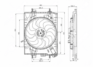 Ventilador Eléctrico para Radiador de Auto 214753416R 214819521R 214815012R con Motor de 12v CC para DACIA SANDERO RENAULT CAPTUR CLIO - Product Image 2