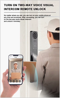 Serrure de porte intelligente à reconnaissance faciale 3D, serrure numérique Wifi Tuya, déverrouillage par empreinte digitale, déverrouillage par motif statique de la paume, interphone vidéo avec caméra