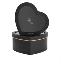 Boîte cadeau en carton rigide pour la Saint-Valentin, en forme de cœur rose, avec couvercle transparent, doublée d'éponge, recyclée, pour chocolats et fleurs