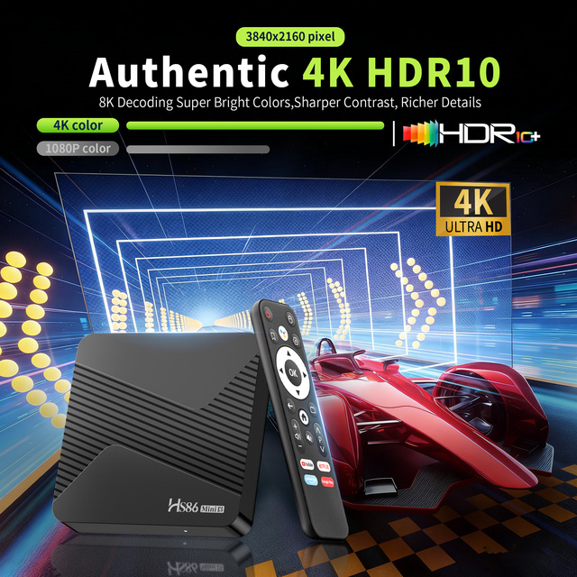 Factory Supply HS86 Mini 13 Android TV Box RK3528 2.4G\5G Dual Wifi with BT Voice Remote Control Media Player Wholesale