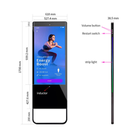 Espejo de entrenamiento personal con pantalla táctil, de pie, con pantalla LED Full HD, IA, gimnasio en casa, entrenamiento de fuerza inteligente, fitness