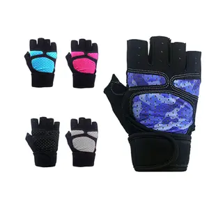 KS-6008#cheap price Sublimation Breathable fitness gloves palm support training gloves cycling gloves half finger