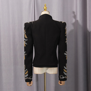 Nuovo arrivo Stock autunno <span class=keywords><strong>donna</strong></span> nuova nicchia top di fascia alta nero irregolare <span class=keywords><strong>giacca</strong></span> da <span class=keywords><strong>donna</strong></span> camicie e camicette da <span class=keywords><strong>donna</strong></span> - Product Image 6