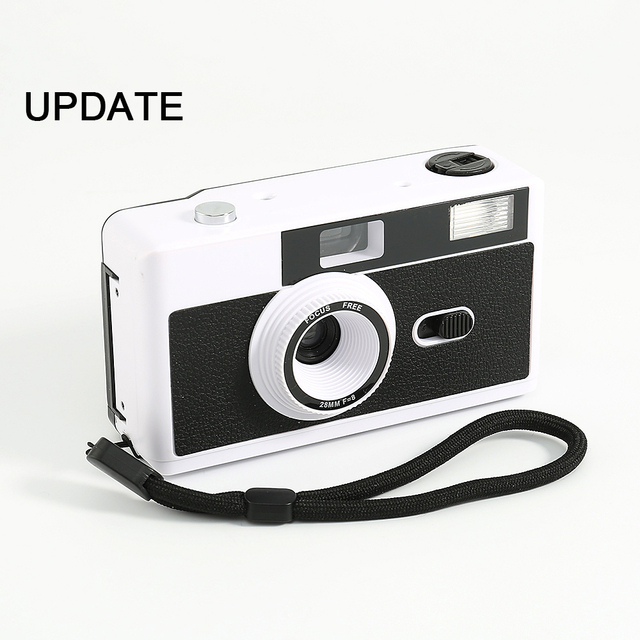 Custom LOGO Professional 35mm Film Camera with Built-in Flash Reusable Retro Design ABS Plastic Material