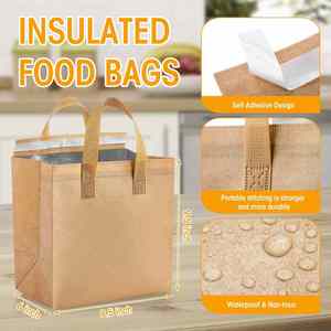 Sac isotherme personnalisé en aluminium non tissé avec logo, pour la livraison de nourriture, imperméable, réutilisable, pour les plats à emporter - Product Image 5