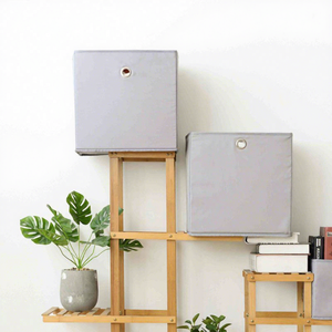 Boîte de rangement carrée robuste en tissu, panier, étagère, tiroir, design pliable, capacité 20-35L, léger pour - Product Image 3