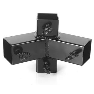 <span class=keywords><strong>Connecteur</strong></span> de cadre de <span class=keywords><strong>pergola</strong></span> extérieure en métal noir à coins carrés <span class=keywords><strong>pour</strong></span> kit de montage de carport - Product Image 6