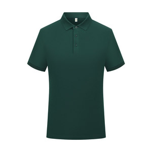 Polo Shirt Short Sleeve Solid Color Cotton Work Wear Daily Use Green - Product Image 1