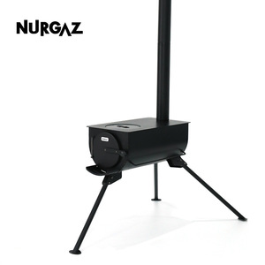 Poêle à bois pliable et portable NURGAZ pour le camping en plein air, cuisinière chauffante noire CS-01 - Product Image 5