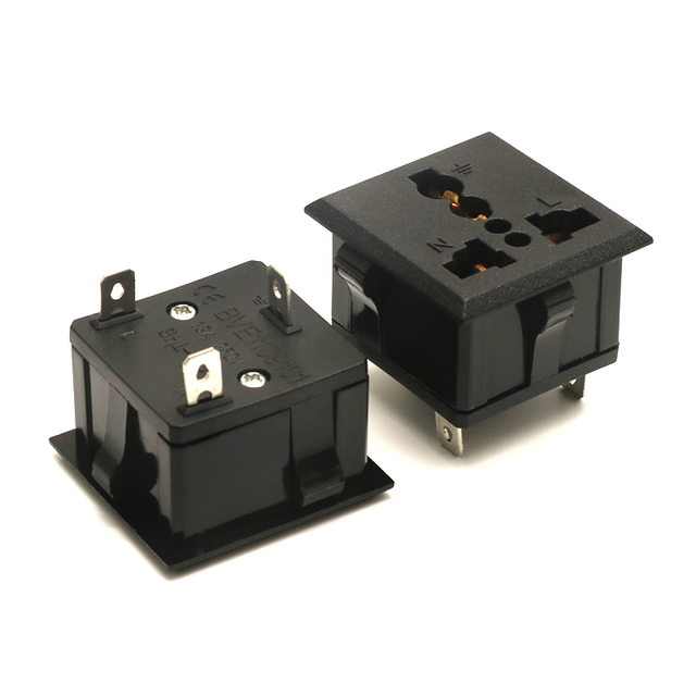 High Quality AC Power Inlet 3 Pin 16amp Female Universal Industrial Wall 3pin Socket Ac Power Outlet
