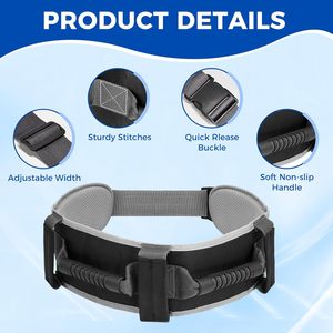 Ceinture de marche et de transfert sécurisée à dégagement rapide avec 7 poignées pour personnes âgées et thérapie physique - Product Image 2
