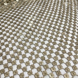 S-12568-1 Thiết Kế Mới Vàng Cá Net 6 Mm Sequin Thêu Vải Cho Thời Trang Ăn Mặc - Product Image 2