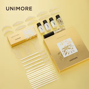 Unimore kit de cílios de levantamento de cílios, conjunto coreano, melhores cílios personalizado em casa, levantamento permanente, vegan