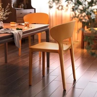 Chaise de salle à manger en plastique, minimaliste et moderne, avec dossier confortable et épaissi, pour usage domestique et commercial