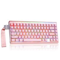 Clavier mécanique sans fil OEM ODM Hero 75 HE rose crème, clavier mécanique 75 touches à effet Hall, tri-mode, en aluminium