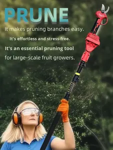 Sécateur électrique à long manche télescopique sans fil pour arbres, coupe jusqu'à 25 mm, pour vergers et vignobles, professionnel, certifié CE TUV - Product Image 5