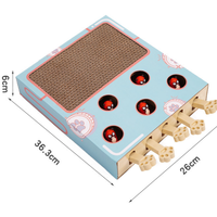Jouet pour chat Whack a Mole en plastique écologique, moderne, interactif, type puzzle, anti-anxiété pour chats d'intérieur, divertissement autonome