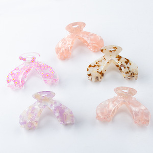 Pince à cheveux en forme d'aile de papillon, cristal rose, motif floral délicat, nouvelle arrivée de novembre, 8 cm, pince requin - Product Image 5