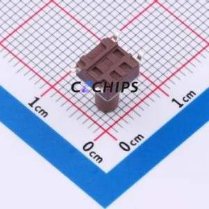 TSB06331-100D332DH-R0500 Tactile Switch SMD-4P,6.1x6.1mm Switch Single Pole Single Throw Round Button 1.8N 6.1mm - Product Image 2