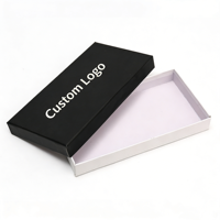 Boîte à portefeuille haut de gamme avec logo personnalisé, estampage à chaud, laminage mat, doublure en éponge, emballage cadeau rigide de luxe pour portefeuille en cuir pour homme