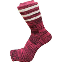 Vente en gros rétro Tube Stripe cinq orteils Chaussettes pour hommes en coton peigné respirant et antibactérien Logo corporel