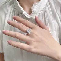 Bague de luxe MUSHAN en argent sterling 925 avec moissanite VVS, bague de présentation pour femme, plaquée or 18 carats, bagues fines brevetées MST