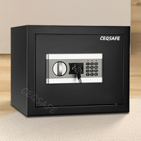 CEQSAFE Coffre-fort électronique de sécurité pour usage professionnel, en métal massif, ignifuge, petit coffre-fort numérique en acier pour hôtel