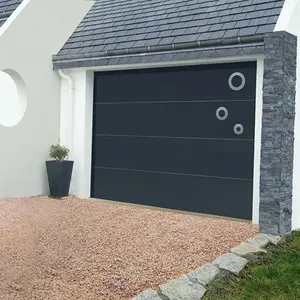 Moderno Garage porta di sicurezza sportello di isolamento elettrico impermeabile in acciaio polimero antifurto Villa Design grafico in lega di alluminio - Product Image 5