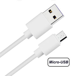 Cables Micro USB V8 Blancos de 1M (3.3 pies), Carga Rápida de 3A, Transferencia de Datos, Cables de Carga de PVC para Teléfonos Android, Tabletas e Impresoras - Product Image 1
