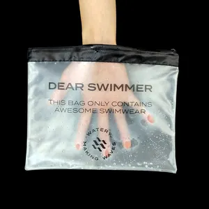 Прозрачная ПВХ, Эва, влажная упаковка для бикини, купальники на молнии, водостойкий купальник, матовый пластиковый пакет с застежкой-молнией
