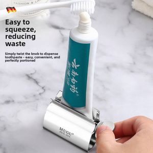 Distributeur de dentifrice réutilisable, nettoyant visage, crème pour les mains, poussoir à pommade en acier inoxydable 304, manuel rotatif - Product Image 2