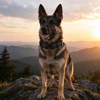 Collier tactique réfléchissant pour chien, robuste, anti-traction, avec poignée de contrôle, réglable et rembourré, pour chiens de taille moyenne à grande