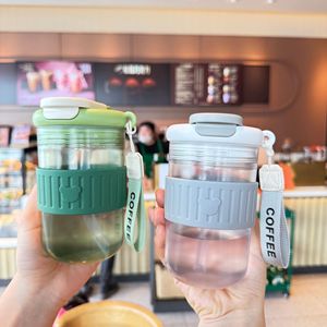 Coffee Cup 430ml Leak Proof Portable Travel Outdoor Office Use With Straw - Product Image 1