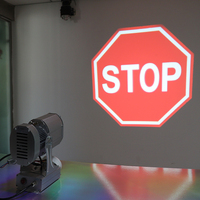 Projecteur de signalisation de sécurité Gobo Stop Sign avec capteur LED