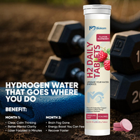 Tablettes effervescentes d'eau hydrogénée moléculaire H2 à dissolution rapide, saveur framboise naturelle, fabrication OEM ODM, marque privée