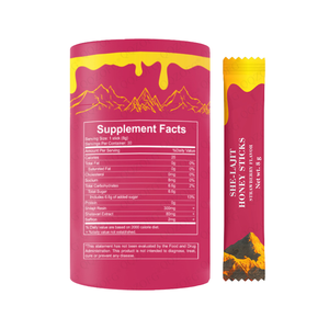 Shilajit en Polvo Instantáneo con Sabor a Fresa, Ácido Ferúlico, Suplemento Vitamínico, Aumenta la Energía Hormonal - Product Image 1