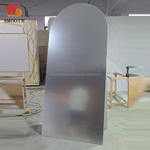 กระจกส่องหลังงานแต่งงานแบบใหม่เรียบต้อนรับติดผนังกระจกสีแชมเปญฉากหลังอะคริลิคสำหรับตกแต่งงานอีเว้นท์ - Product Image 3