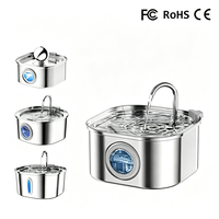 Fontaine à eau automatique carrée pour animaux de compagnie de 3,2 L avec filtre à charbon, distributeur d'eau pour chats