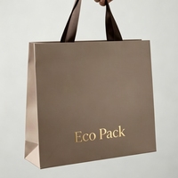 Sacs en papier cartonnés blancs réutilisables avec logo personnalisé, estampage à chaud doré de luxe, pour vêtements et chaussures